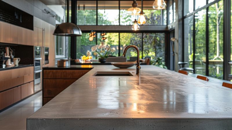 Cement Countertop Installation in Marin County, CA